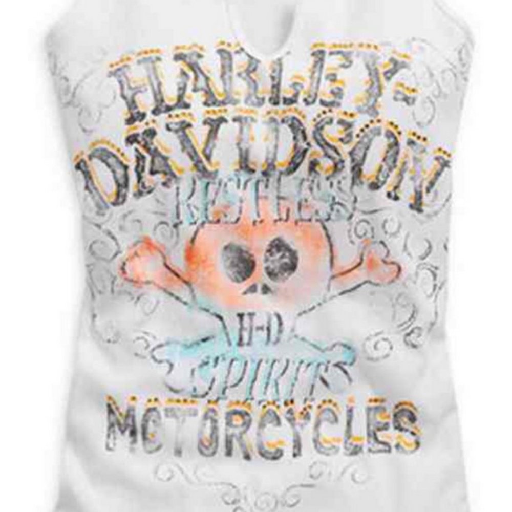 Harley-Davidson® Women's Tank Top, Embellished Skull & Crossbones Tank